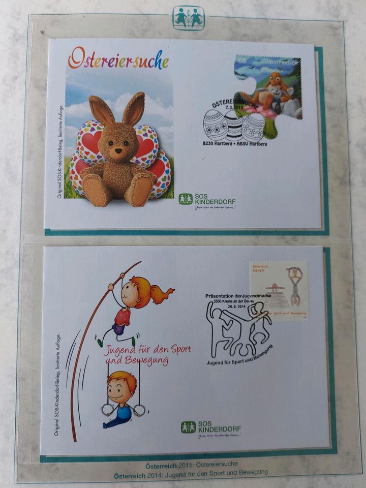 Konvulut 21 Stück Erstagsbriefe Thema SOS Kinderdörfer in Dortmund