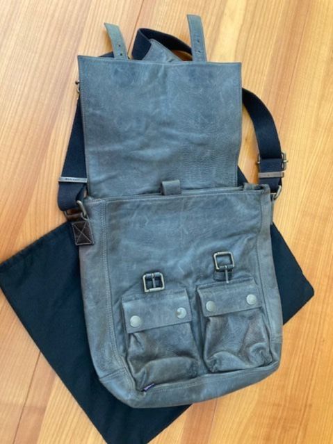 Belstaff Messenger bag 553 Coloniale MALENOTTI grey-brown vintage in Aerzen