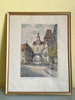 Original-Farbradierung von Fritz Hartmann "Rothenburg o/d Tauber" Nordrhein-Westfalen - Ahlen Vorschau