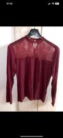 Damenshirt mit Spitzen bordeaux Gr. 48 Nordrhein-Westfalen - Paderborn Vorschau