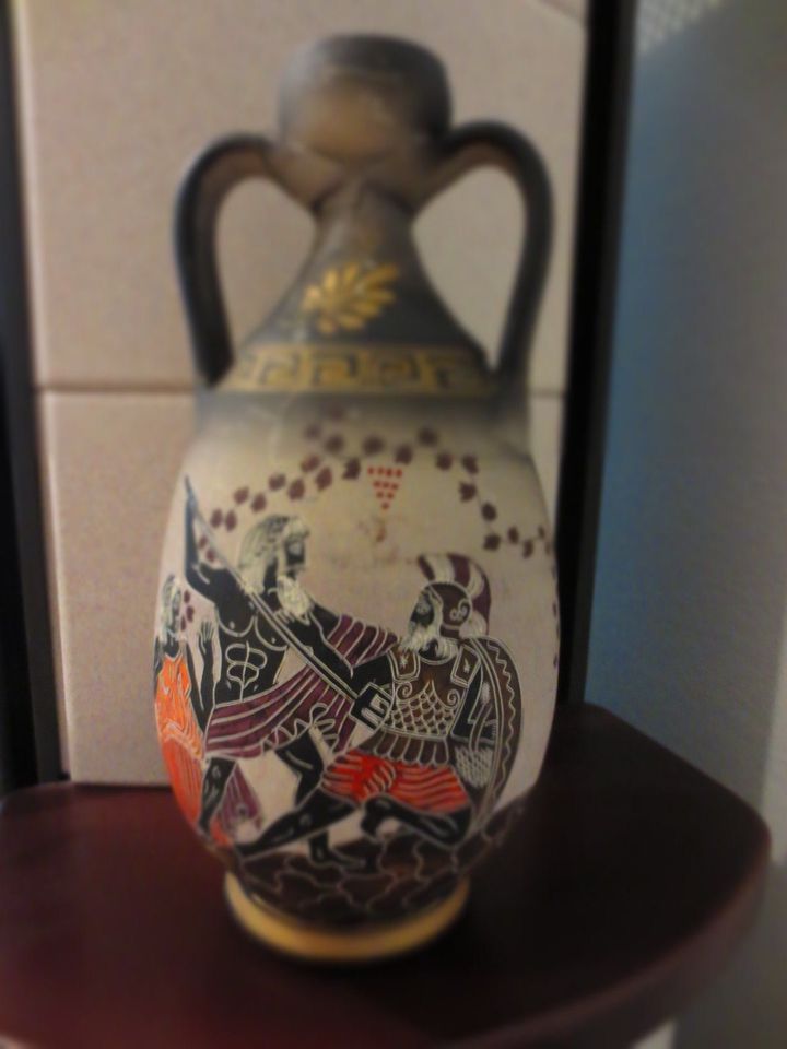 ALTE GRIECHISCHE-ANTIKE-BLUMENVASE*HANDMALEREI*FÜR SAMMLER*VB in Hattenhofen