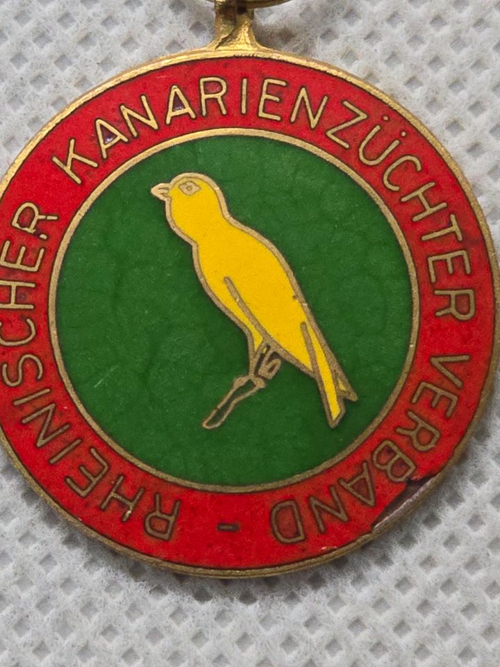 Anhänger, Medaille, RHEINISCHER KANARIENZÜCHTER VERBAND 1970 in Recklinghausen