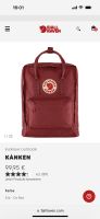 Original Fjällräven Rucksack bordeauxrot Dortmund - Lütgendortmund Vorschau