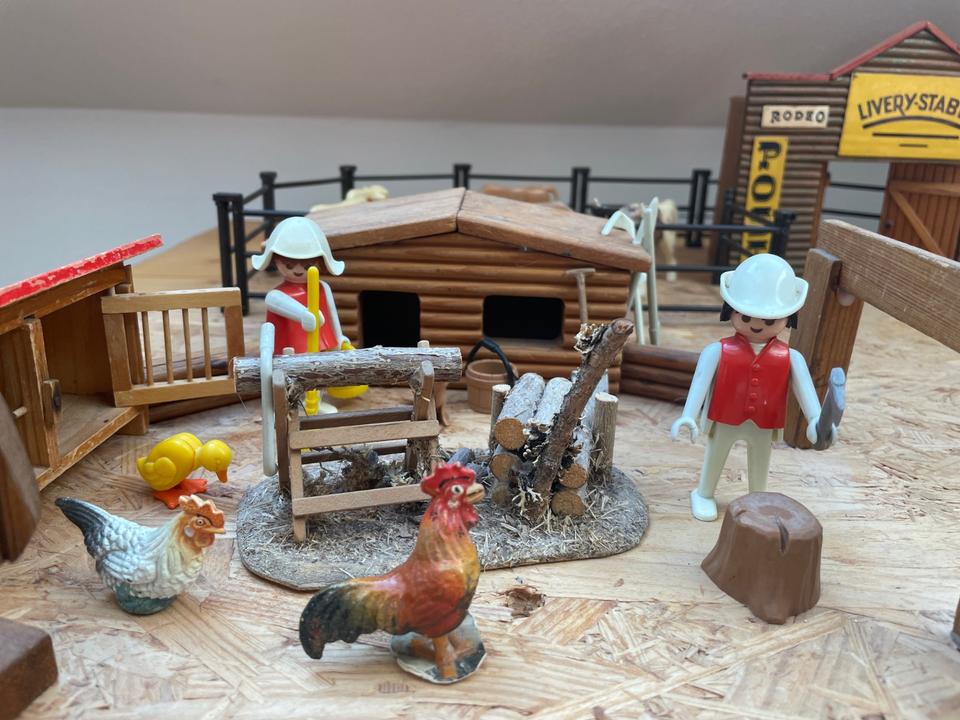 PLAYMOBIL 80er Western Fort Ranch Cowboy Farmer Nordstaatler in Naunhof