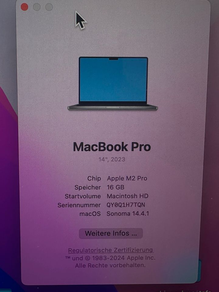 Macbook pro m2 14zoll mit 1 TB speicher. 16GB Ram in Kassel
