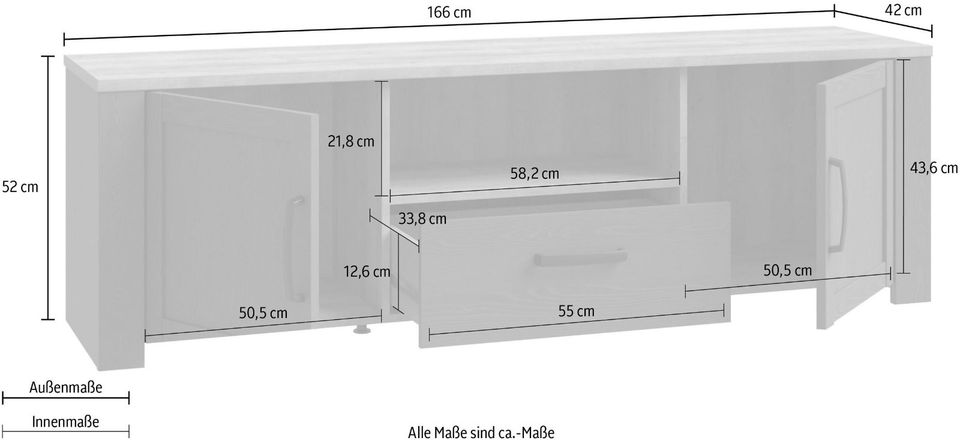 FORTE TV-Board Bohol, Breite 166 cm in Lübbecke 