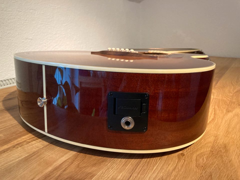 Vintage VE300 SB  Elektro Akustik Gitarre Westerngitarre Top in Schönberg