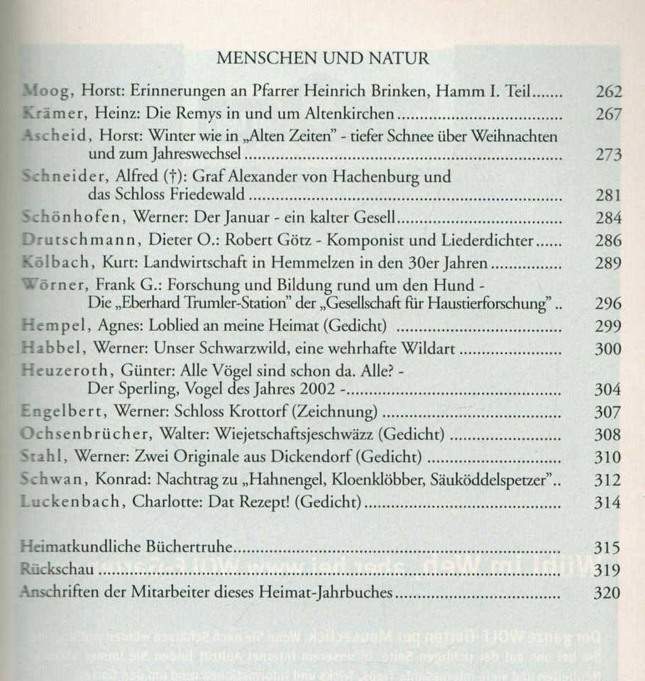 Heimat -Jahrbuch des Kreises Altenkirchen 2003 (Westerwald) in Roth b Hamm