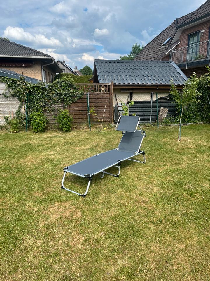 NEU Alu Sonnenliege klappbar Dach Gartenliege Strandliege 209cm in Soltau