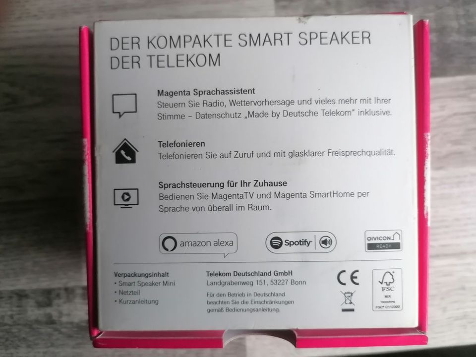 Smart Speaker Mini mit Magenta Sprachassistent NEU & OVP in Ludwigshafen