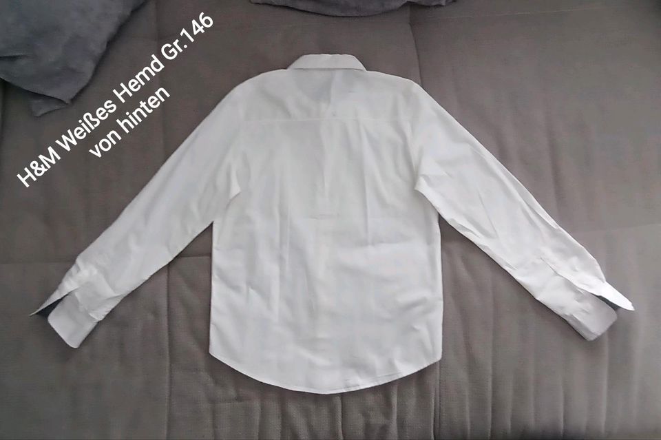 ☀️ Weiße Hemden H&M C&A Langarmhemd 146 in Monheim am Rhein