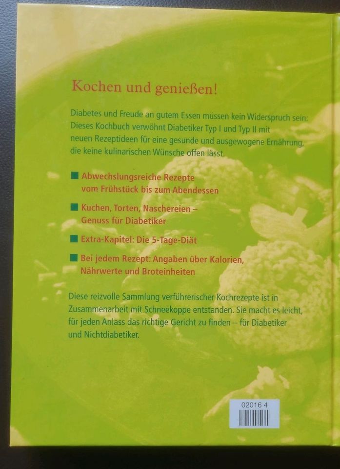 Kochbuch für Diabetiker in Oranienburg