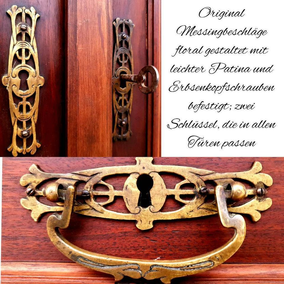 Berliner Jugendstil Buffet Art Nouveau Aufsatzbuffet Anrichte in Gommern