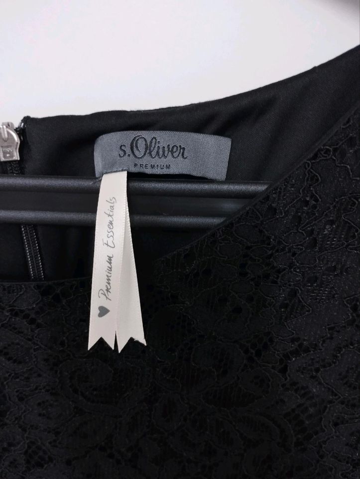S.oliver Premium Kleid schwarz elegant Gr. 46 in Markt Rettenbach