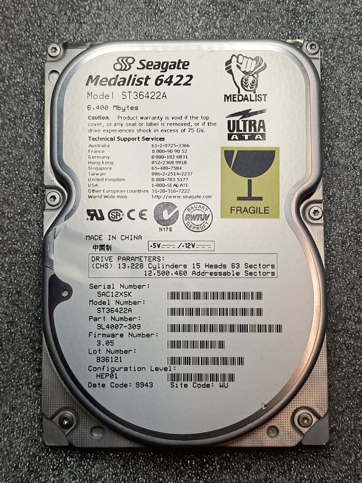 SEAGATE Medalist 6422 Festplatte  6400Mb ST36422A in Lemgo