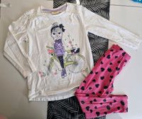 Set Mädchen weiss bunt Leggings Katze Herzen 116 122 Bayern - Rattelsdorf Vorschau