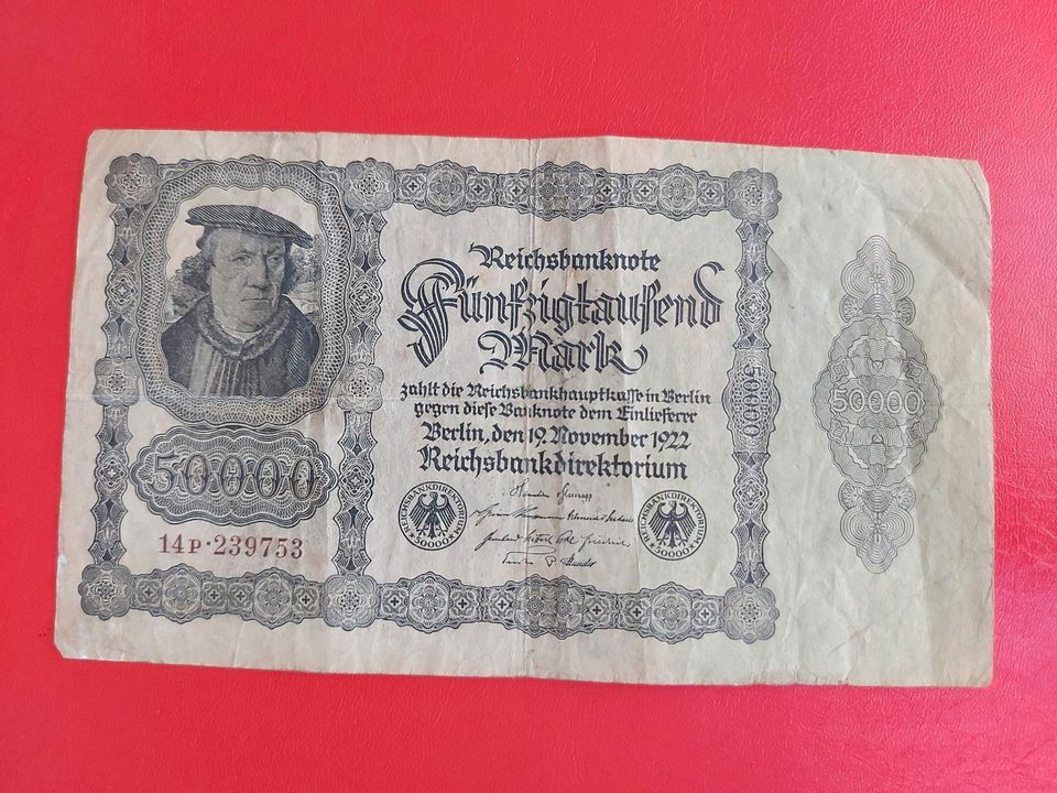 Deutsche Reichsbanknote 5000 Mark.  Berlin 1922 in Hamburg