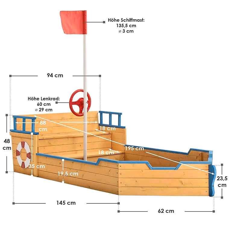 ️Sandkasten Piraten aus Holz️ in Berlin