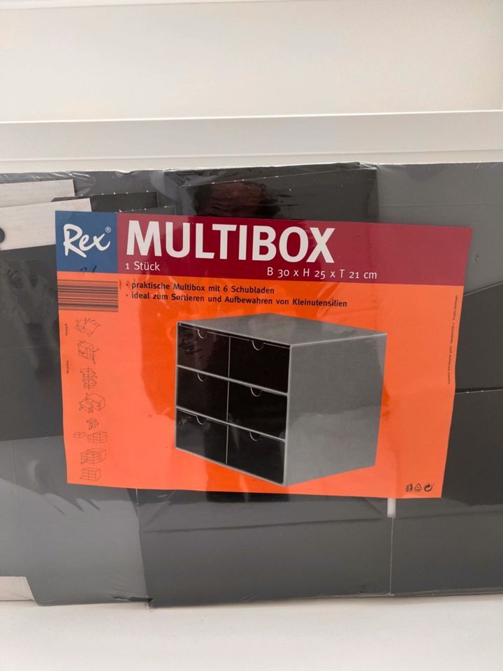 OVP REX OFFICE Multibox Kleinutensilien-Box 6 Schubladen Büro Wer in Weissach