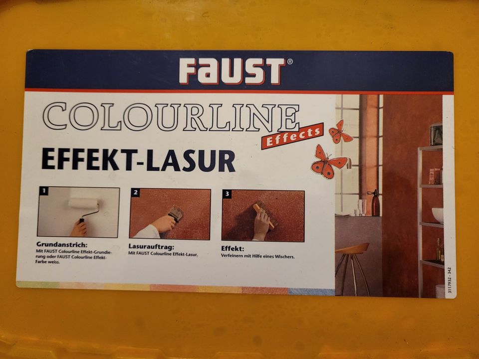 Faust Colourline Effekt-Lasur Wandfarbe gelb 2,5 Liter in Hamburg