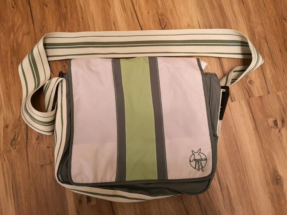 Lässig Wickeltasche Umhängetasche beige/oliv in Ramberg