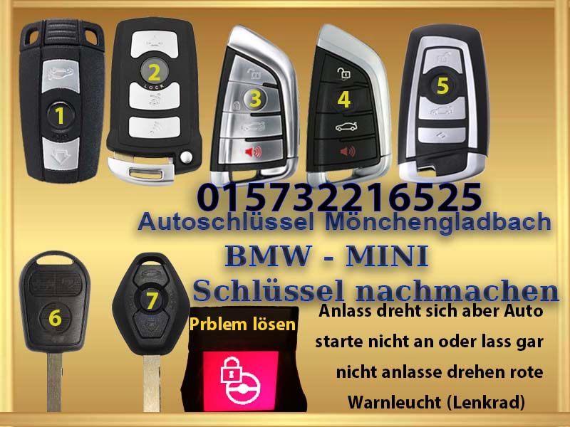 BMW schlüssel nachmachen / Mini Schlüssel nachmachen in Mönchengladbach