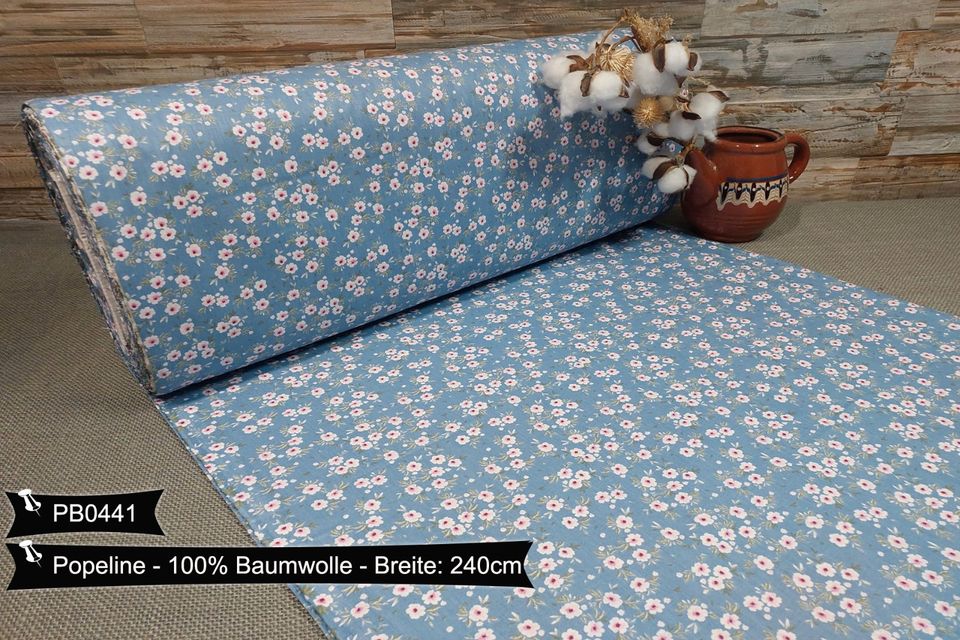 Baumwollstoff Doppelbreit 240cm VERSANDFREI Popeline Blume Motiven Weihnachten Stoffe Meterware ab 50cm Baumwolle Bastelstoffe Hochwertige Patchwork Dekostoffe Deko Stoff Öko-Tex in Leipzig