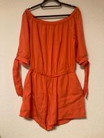 Jumpsuit Romper Orange Farbe Sommer 44 leicht und angenehm Baden-Württemberg - Albstadt Vorschau