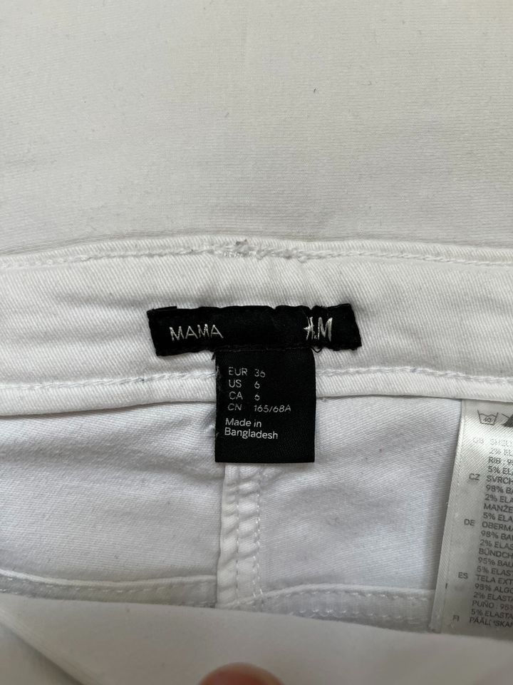 Umstandshorts weiß H&M Gr. 36 in Moosburg a.d. Isar