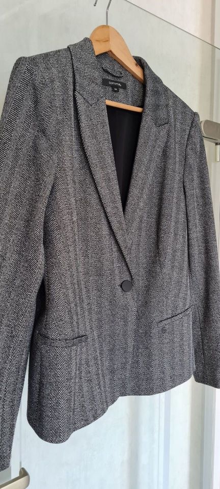 Blazer von Comma schwarz/grau Gr.44 aktuelle Mode-Kollektion in Bornheim