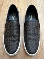 Damen Schuhe Slipper Loafer Freizeitschuhe Gr 39 braun mit Logo Bayern - Amberg Vorschau