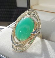 *SOGNI D´ORO* RING CHRYSOPRAS EDELSTEIN GRÜN 375 GOLD GR 17 RW 54 Baden-Württemberg - Ortenberg Vorschau