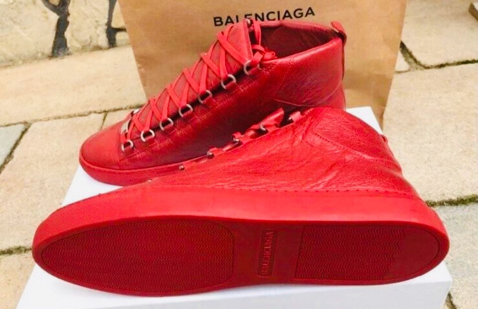 Balenciaga Arena Sneaker Rot Rouge Off White Größe 44 Triple S in Erfurt