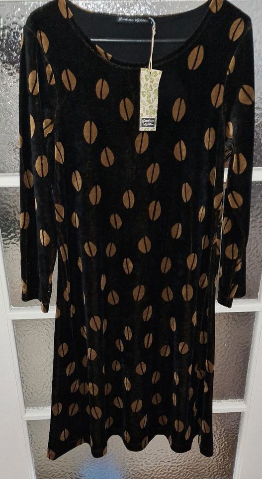 Gudrun Sjöden Samt Kleid, Velours/Nickie, schwarz, braun, S, neu in Hamburg