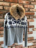 Strickweste Strickjacke Pullover Bogner Grau/Blau S/M Echt Pelz Bayern - Dietenhofen Vorschau