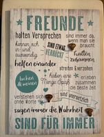 Deko Brett, Schlüsselbrett „Freunde“ 50 x 35 cm Bielefeld - Gadderbaum Vorschau