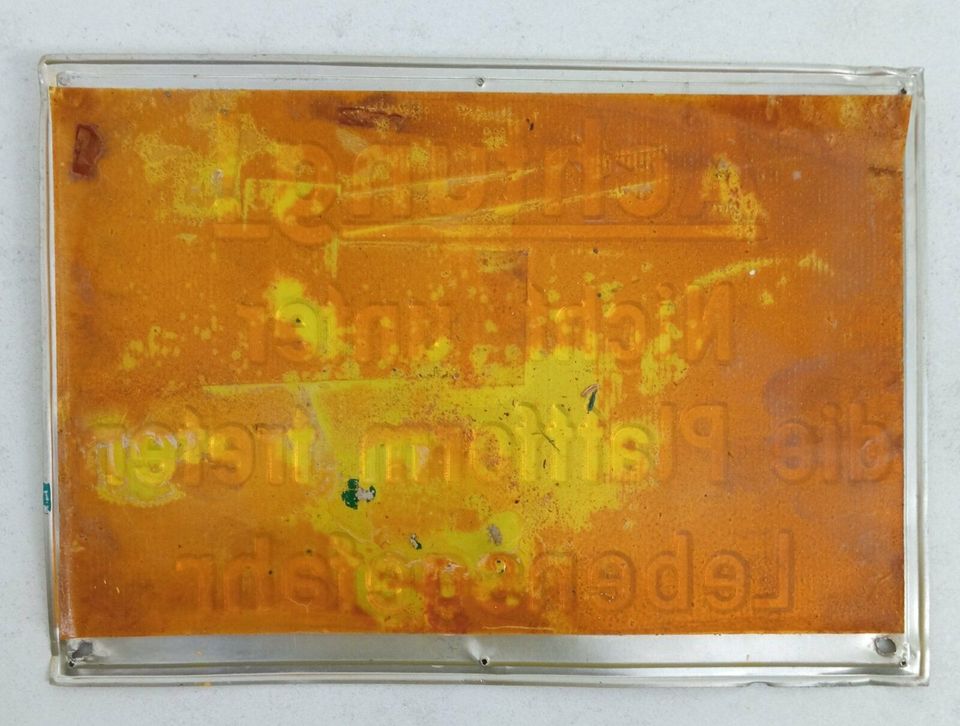 Hinweisschild Blechschild Warntafel Metall Achtung Lebensgefahr in Großhansdorf