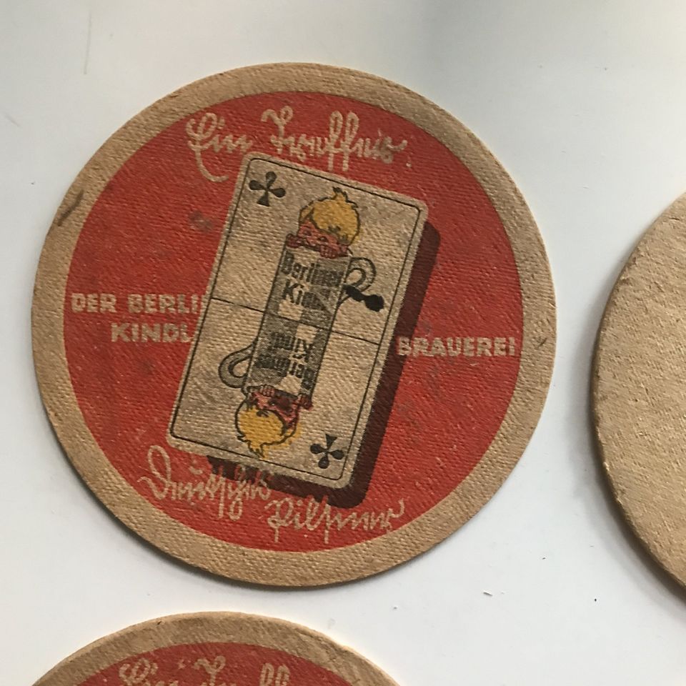 BERLINER KINDL / 6 Bierdeckel / Vorkrieg / 30er Jahre in Berlin