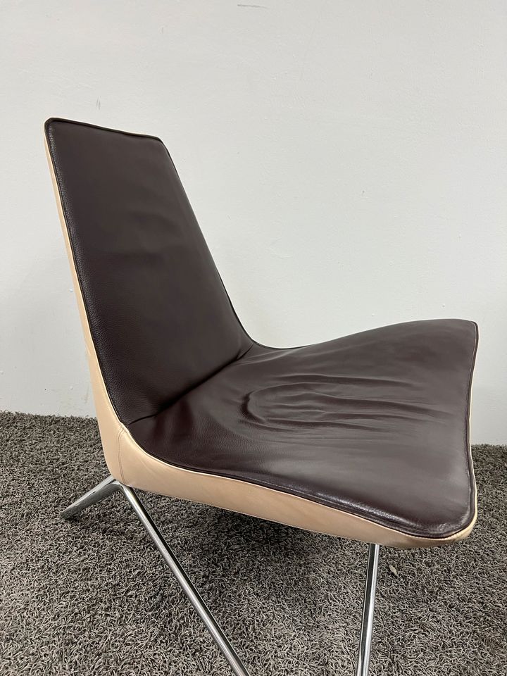 Walter Knoll Mychair Design Lounge Leder Sessel dunkelbraun in Neuss