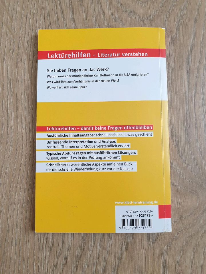 Lektürehilfen Franz Kafka, Abitur Der Verschollene Lektürenhilfen in Villingen-Schwenningen