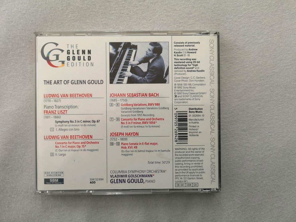 CD Klassik Trh Art of Glenn Gould in Berlin