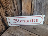 Blechschild Biergarten zum Hängen... Bayern - Memmingen Vorschau