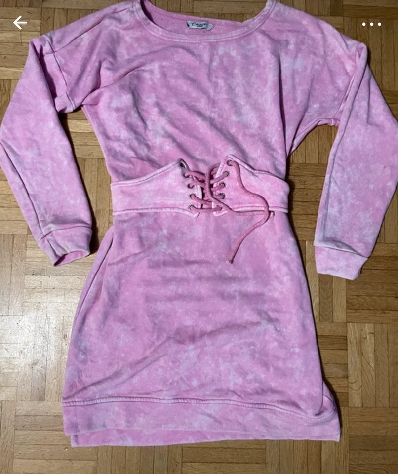 Sweatshirt Tunika Kleid mit Gürtel Gr.36/38 Korsage in Mainz