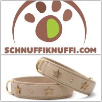 Hundehalsband MAUL L.A. Lederhalsband elfenbein/gold für Hunde Hessen - Calden Vorschau