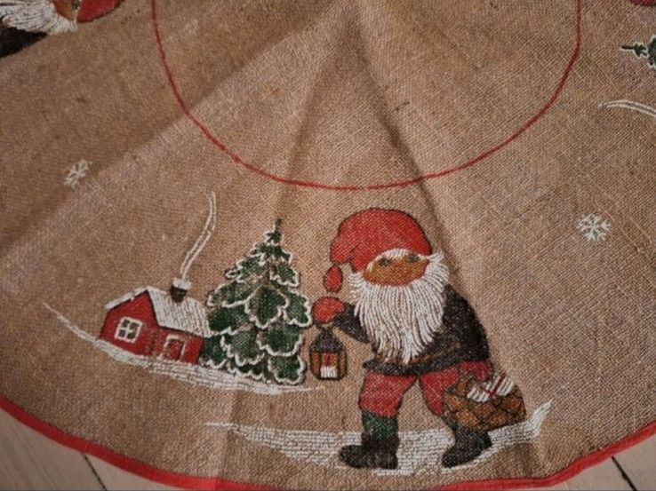 Vintage Weihnachtsbaumdecke 70er skandi Jute  Dänemark hygge in Berlin