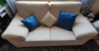 Sofa Zweisitzer modern beige mit drei Sofakissen Chemnitz - Adelsberg Vorschau