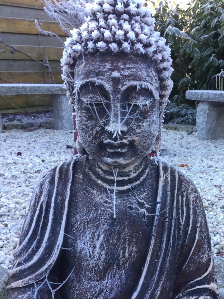 Buddha aus Steinguss 50 cm frostsicher in Riedering