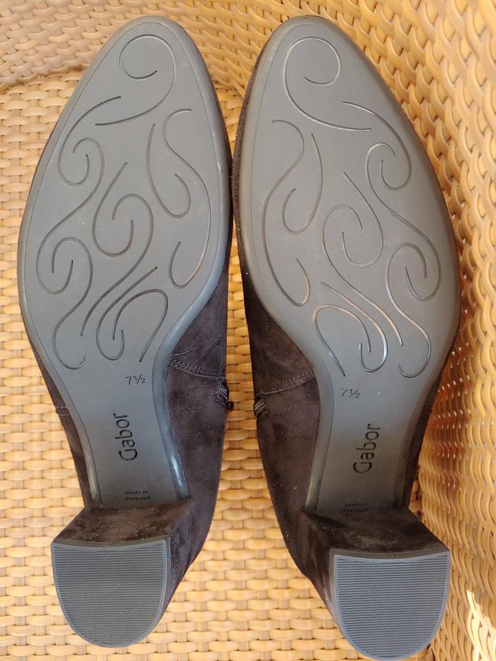 NEU * Gabor Stiefelette Gr. 41 (7 ½) mit Zierschnalle Velourleder in Bernau