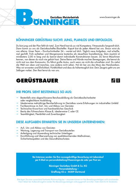 Gerüstbauer (m/w/d) gesucht in Besitz