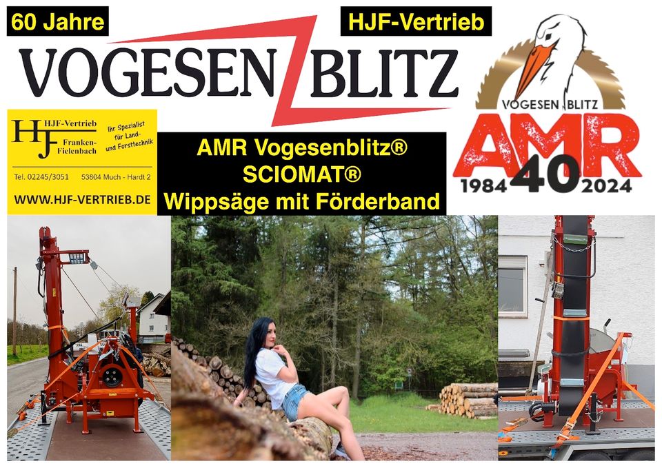 ⚠️ AMR Vogesenblitz® SCIOMAT® Wippsäge mit Förderband in Much